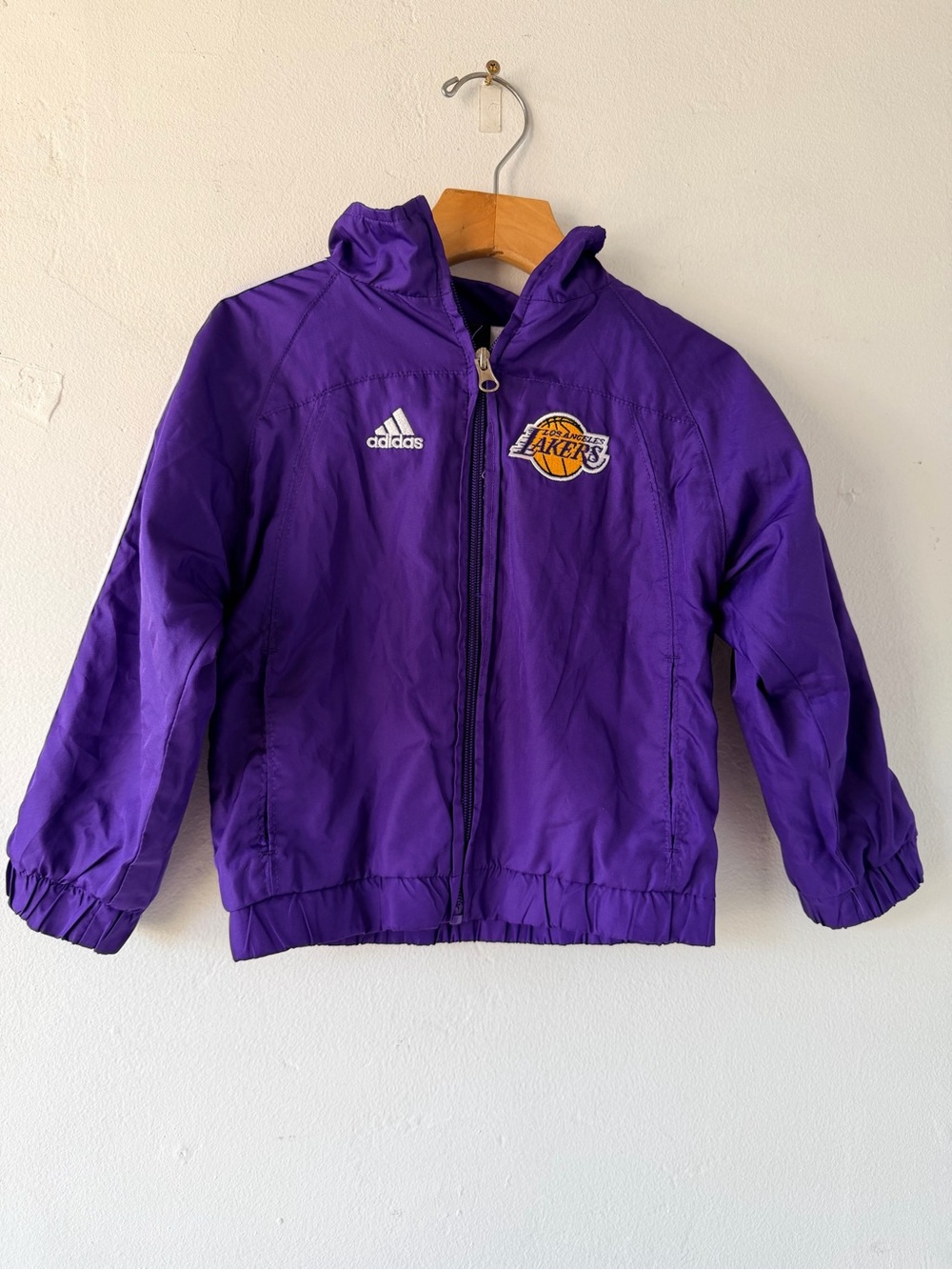 adidas Kids Purple Los Angeles Lakers Puffer Jacket